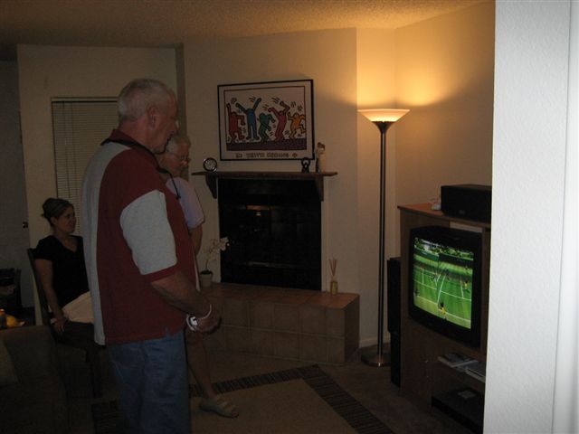 Nancy and Robert playing Wii
